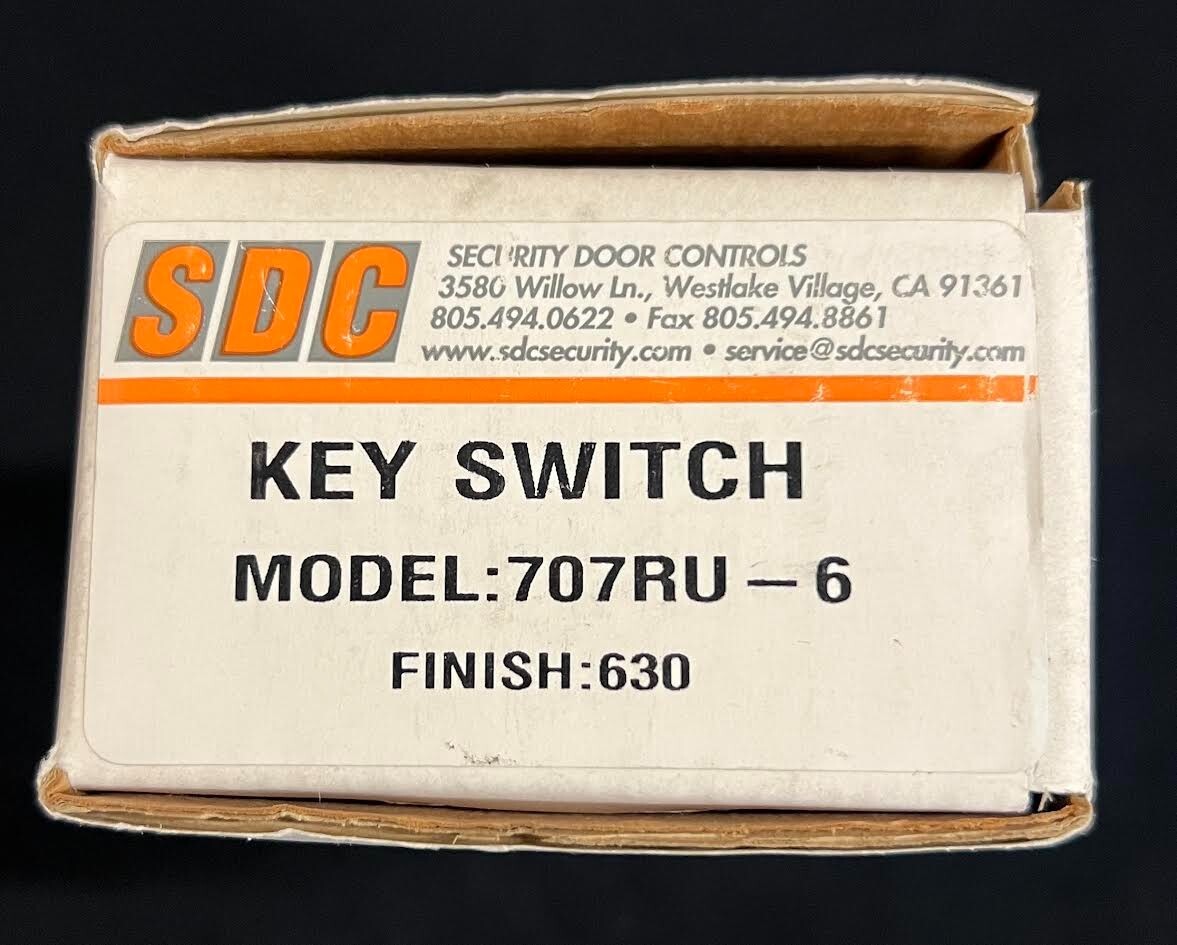 SDC SECURITY DOOR CONTROLS 707RU-6 KEY SWITCH 630 FINISH