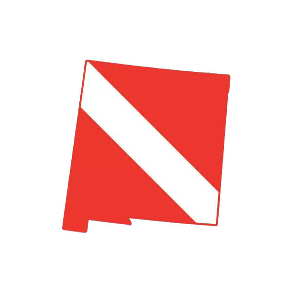 New Mexico State Shaped Diver Down Flag Sticker Decal
