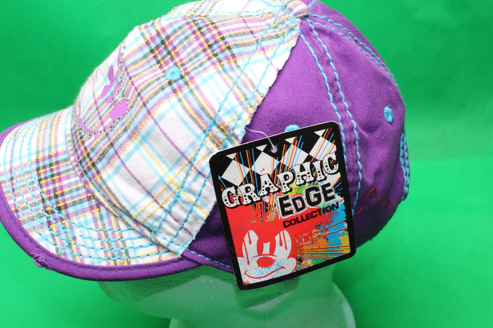 Disney Parks Mickey Mouse Bedazzled Hook Youth Cap Adjustable