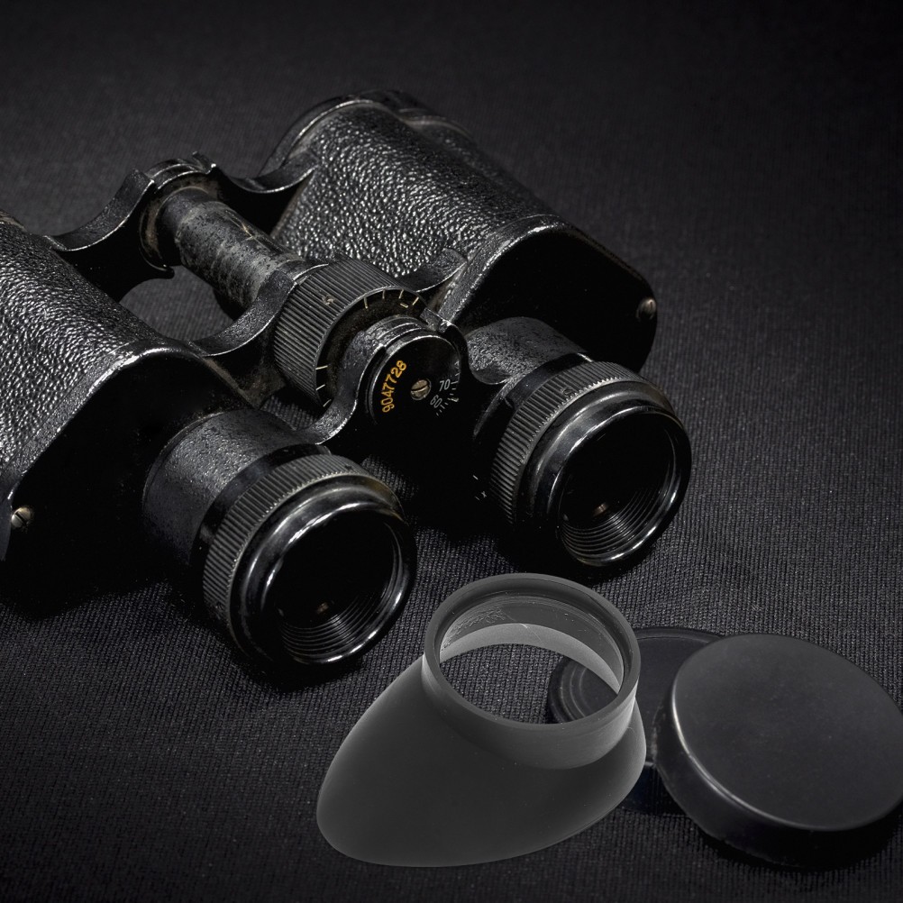 2Pcs Black Rubber Microscope Eyepiece Covers Durable Caps for Binoculars