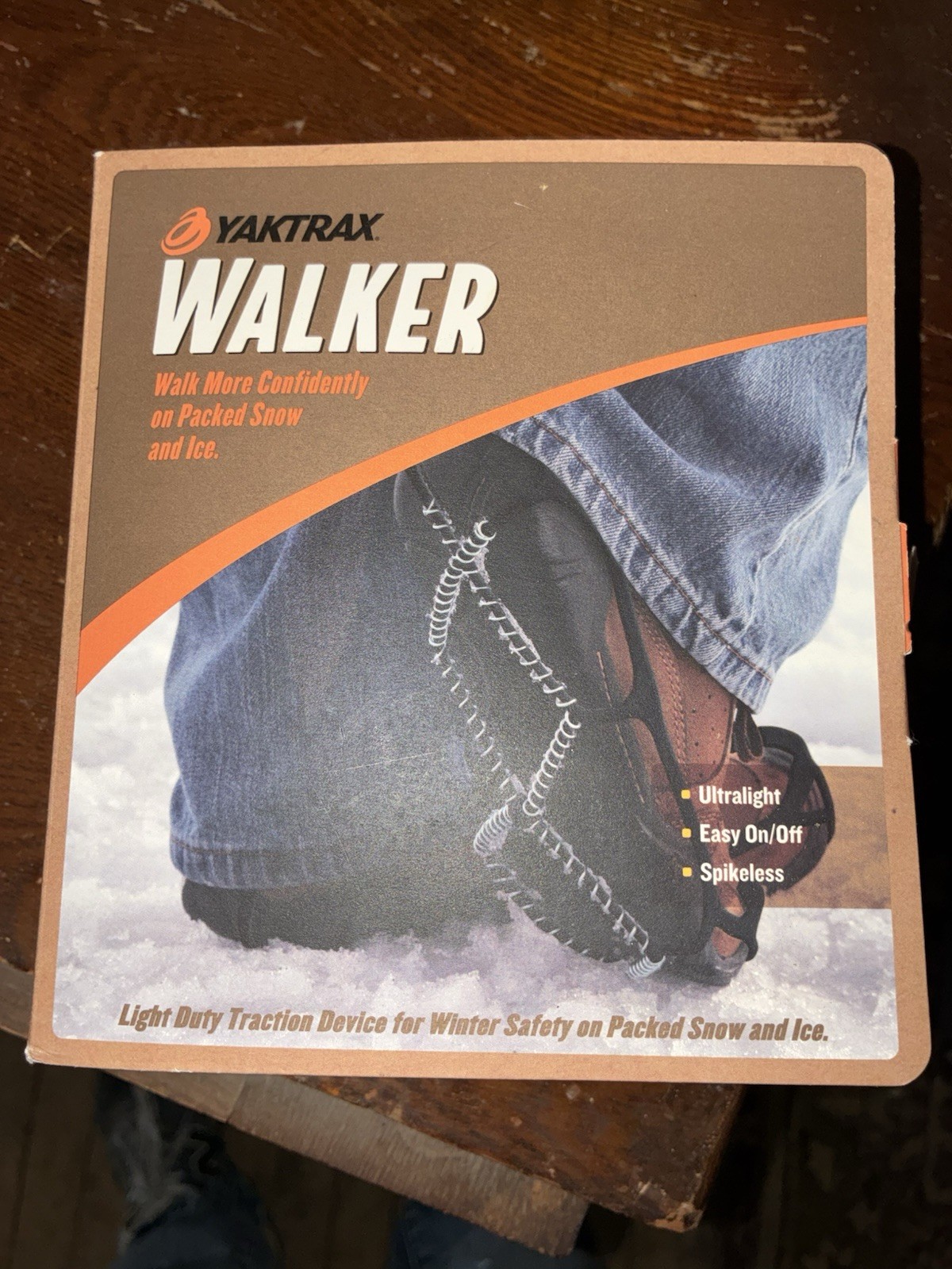 Yaktrax Ultralight Spikeless Walker Traction Device Black for Winter Safety
