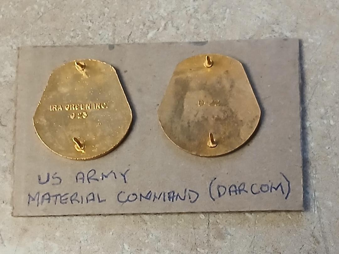 US Army Material Command (DARCOM) Crest DUI (Pair)