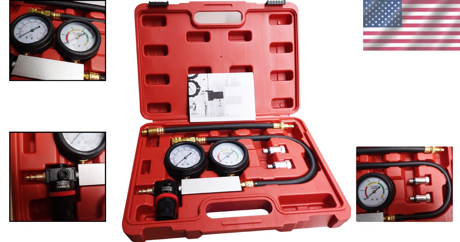 Cylinder Leak Down Tester Kit - Engine Diagnostic Tool