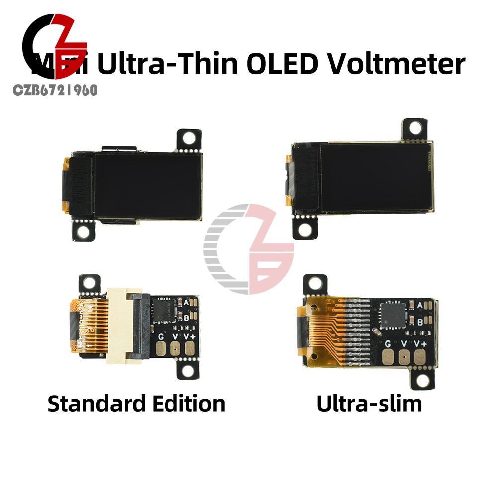 DC 0-30V Digital Voltmeter 0.5-inch OLED Ultra-Slim Mini Embedded Voltage Gauge