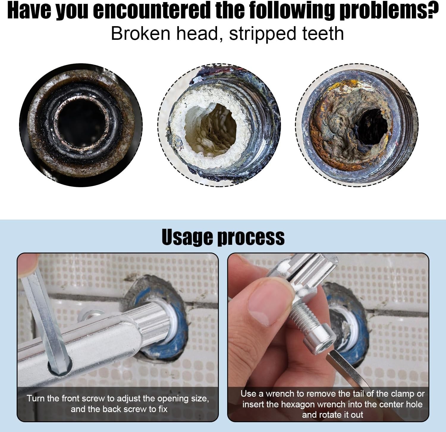 Effortless Broken Pipe Extractor Tool Kit for Home DIY - Tool Steel Durable