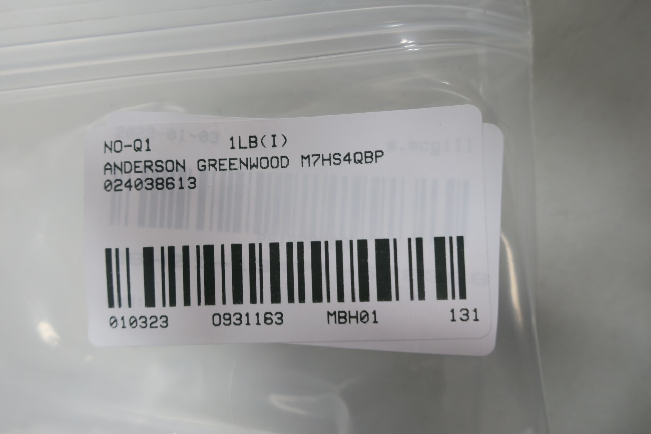 Anderson Greenwood M7HS4QBP 024038613 Stainless Needle Valve 6000psi 3/4in