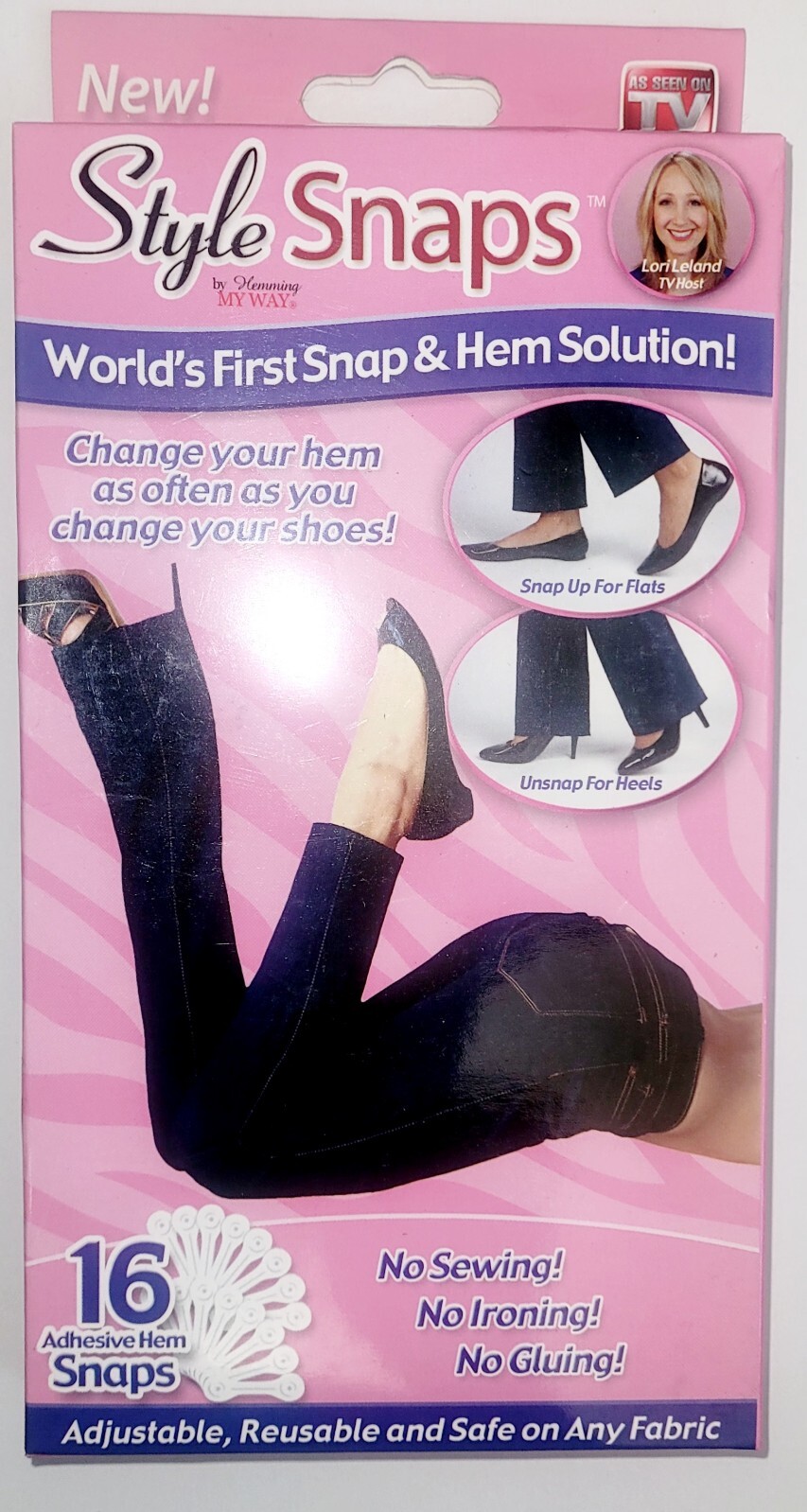 Style Snaps, As Seen On TV - Snap & Hem Solution, Adhesive Hem Snaps,