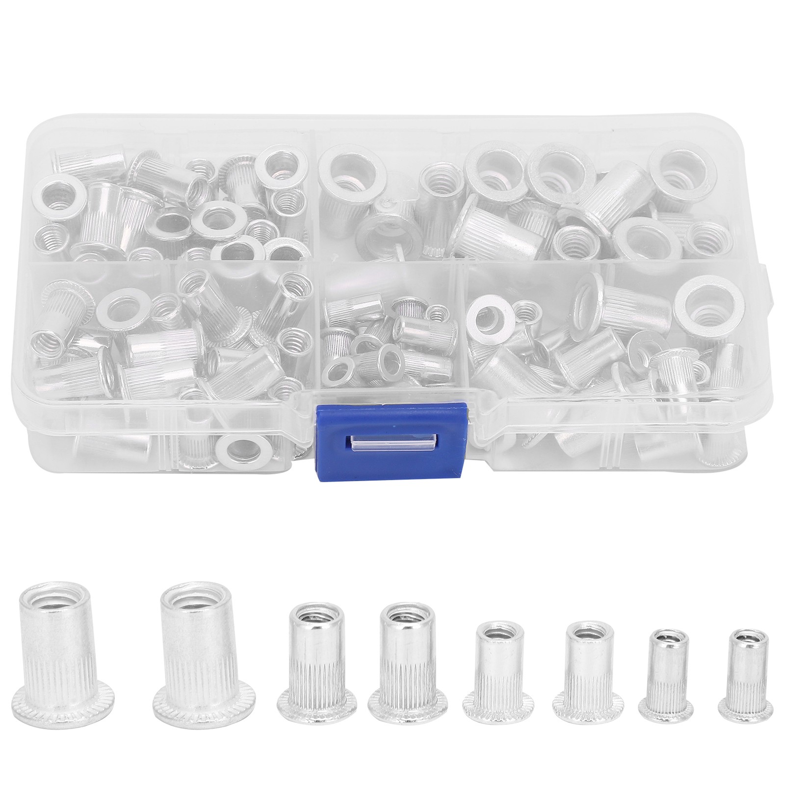 100pcs Aluminum Rivet Nut Threaded Insert Nut For Fastening Automobiles