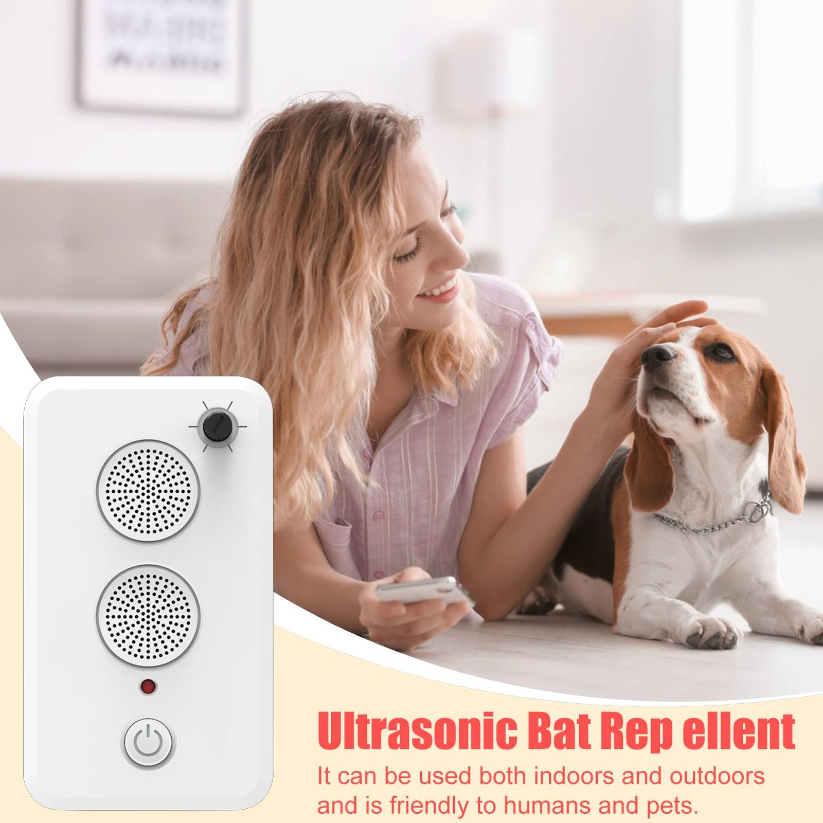 Ultrasonic Bat Repeller Device Electric Animal Trap Bird Defense System For Home