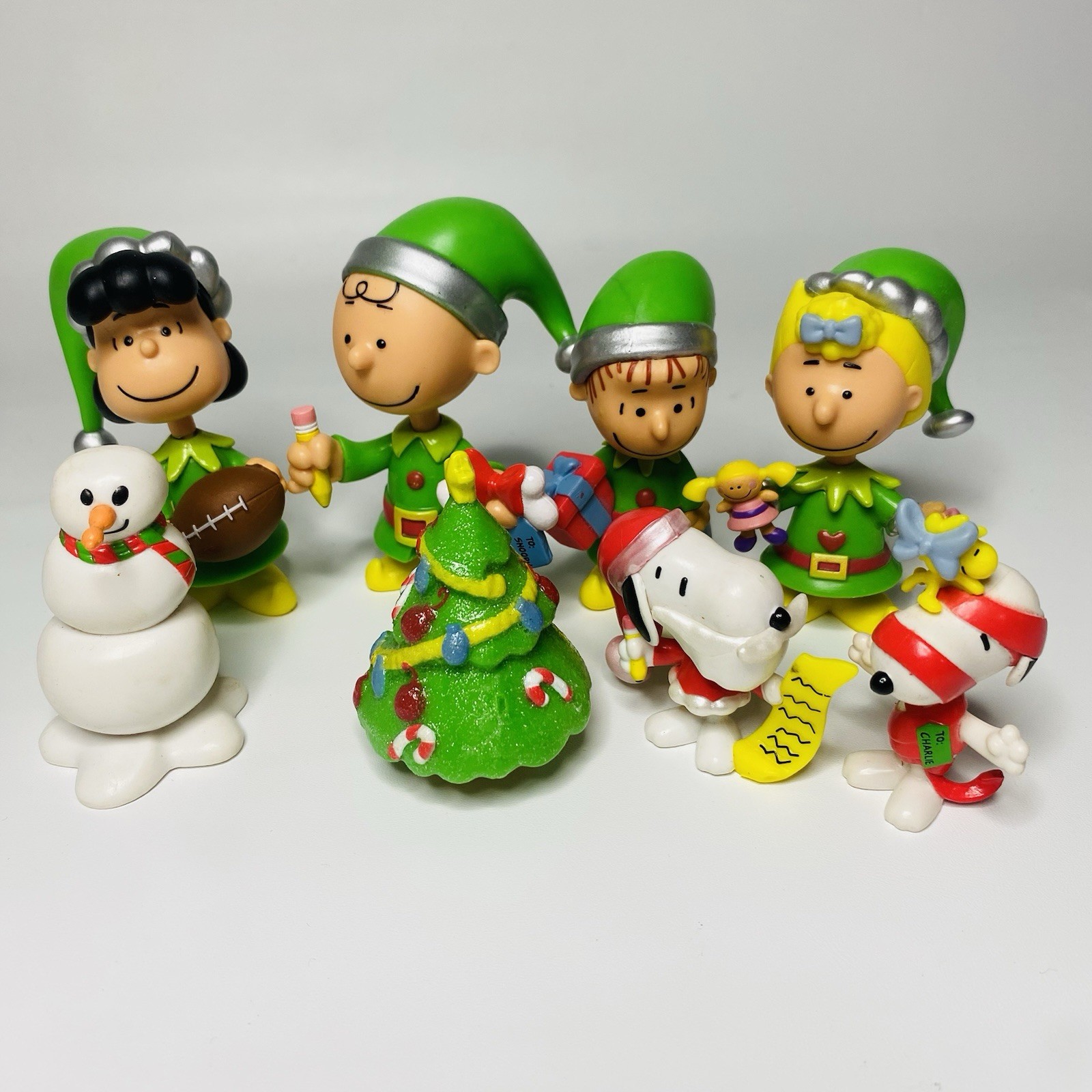 Cmplte Charlie Brown Christmas Holiday Figures Deluxe Set Peanuts 2015 Just Play