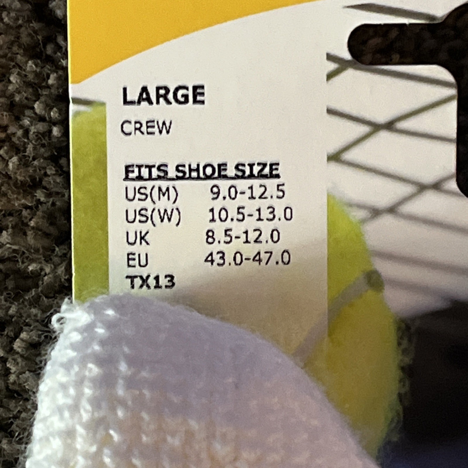Thorlo Pickleball/Tennis Maximum Cushion Crew Socks.Unisex L