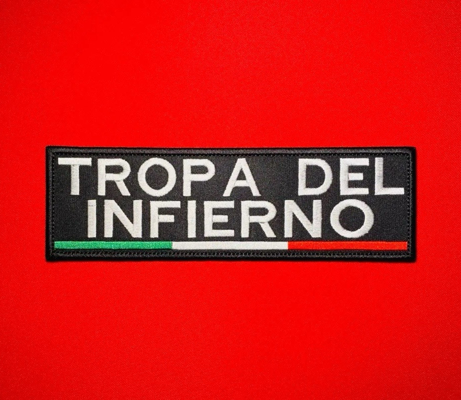 Tropa del Infierno Mexican Tricolor Patch – 9 × 2.8 Inches