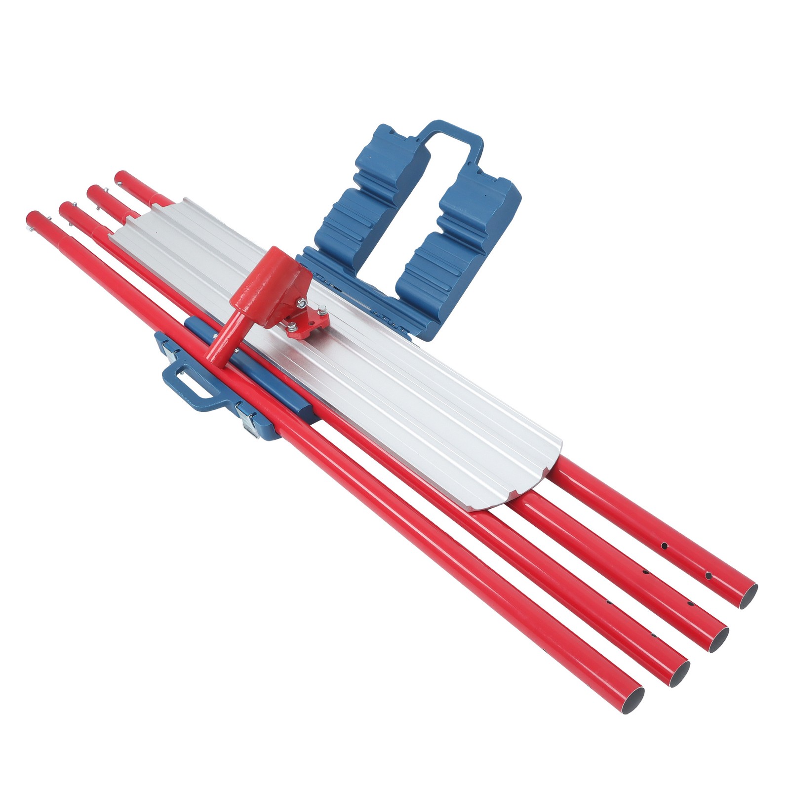 Large Red 48 X 8 " Concrete Bull Float With 4 Rods For Storage Box