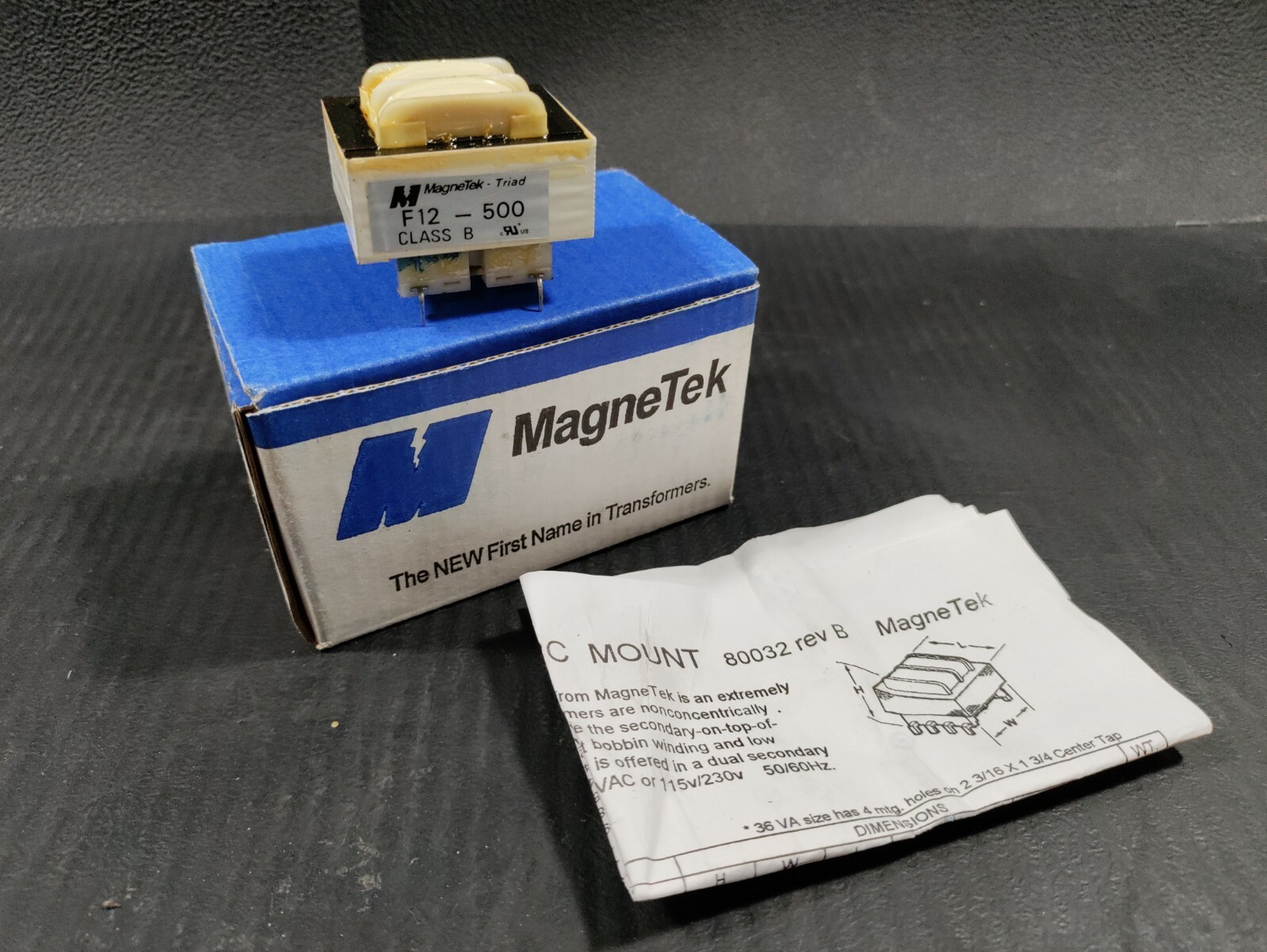 MAGNETEK BOBBINS TRANSFORMER F12-500 CLASS B EIA-17-0027-6A AXM B13
