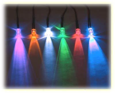 8mm LED 100pc  ATV Motorcycle Body accent light with resistor Pre-wired 20" wire
