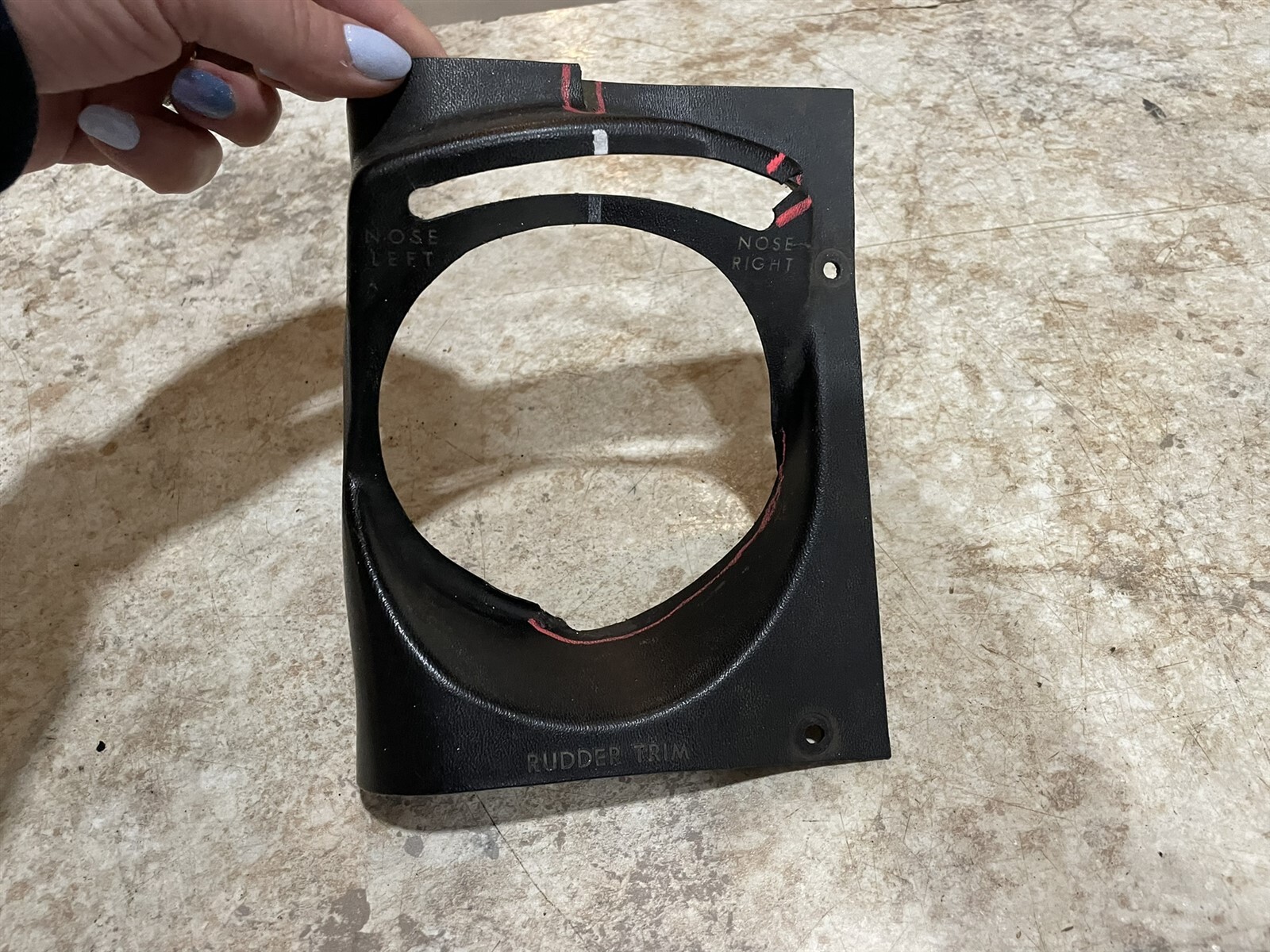 1958 Cessna 182 A Rudder Trim System Cover 0713093-2-243