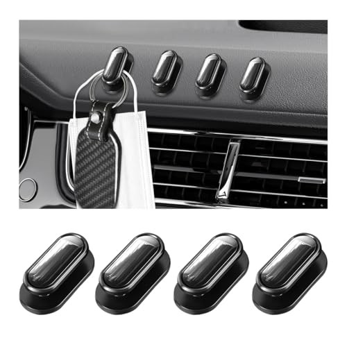 4 PCS Car Mini Hooks - Self-Adhesive - Multifunctional Hanging Car Glossy - 4pcs
