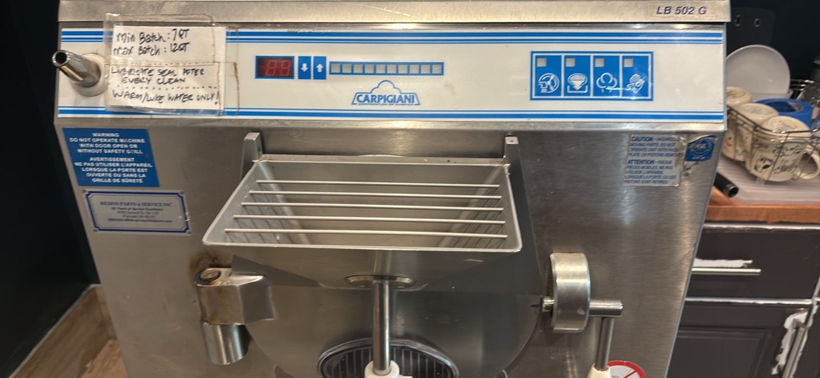 Carpigiani LB 502 G Batch Freezer Gelato Ice Cream Italian Ice Water Cooled 3 PH