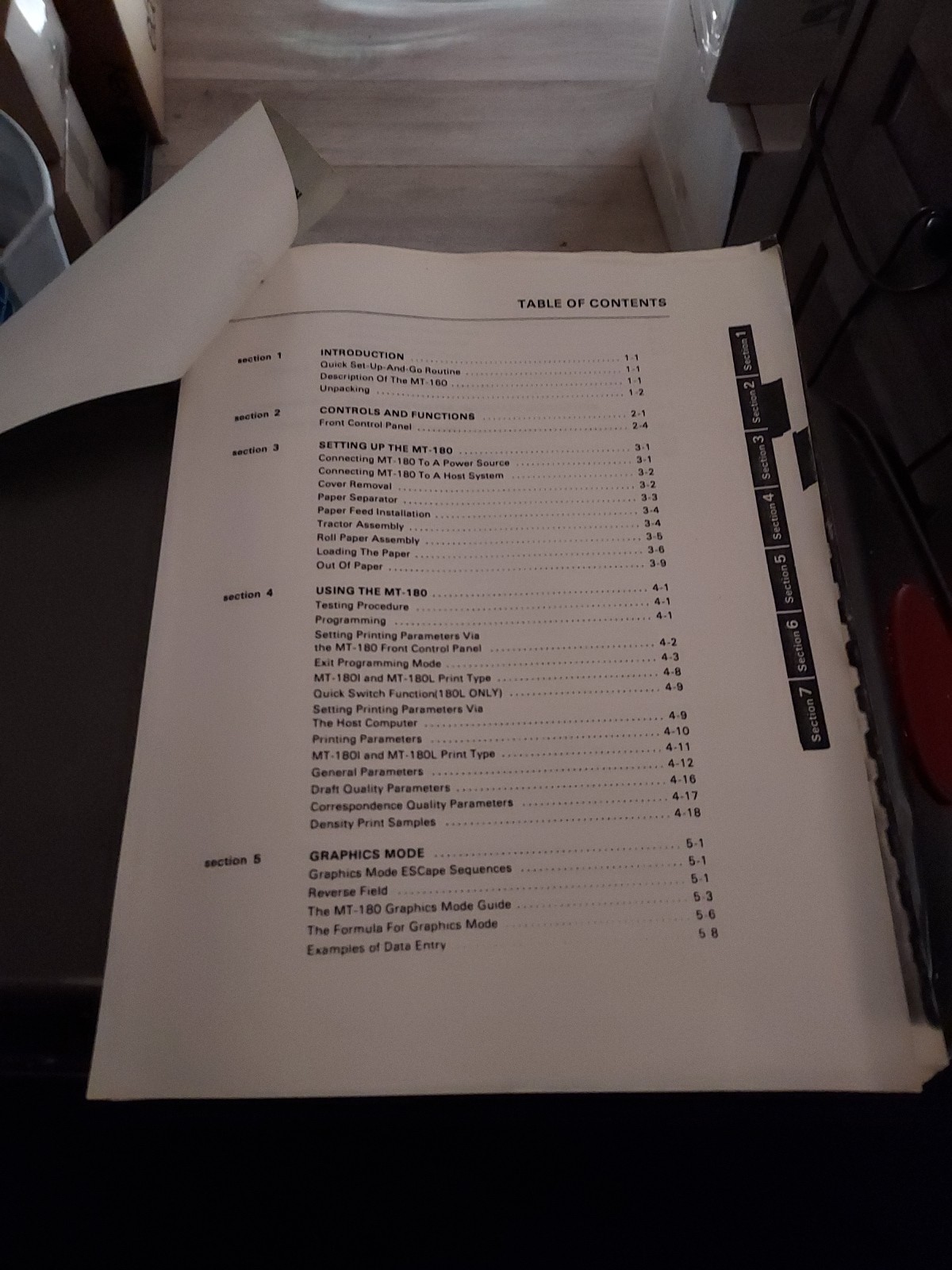MANNESMANN TALLY MT180 PRINTER OPERATOR'S MANUAL