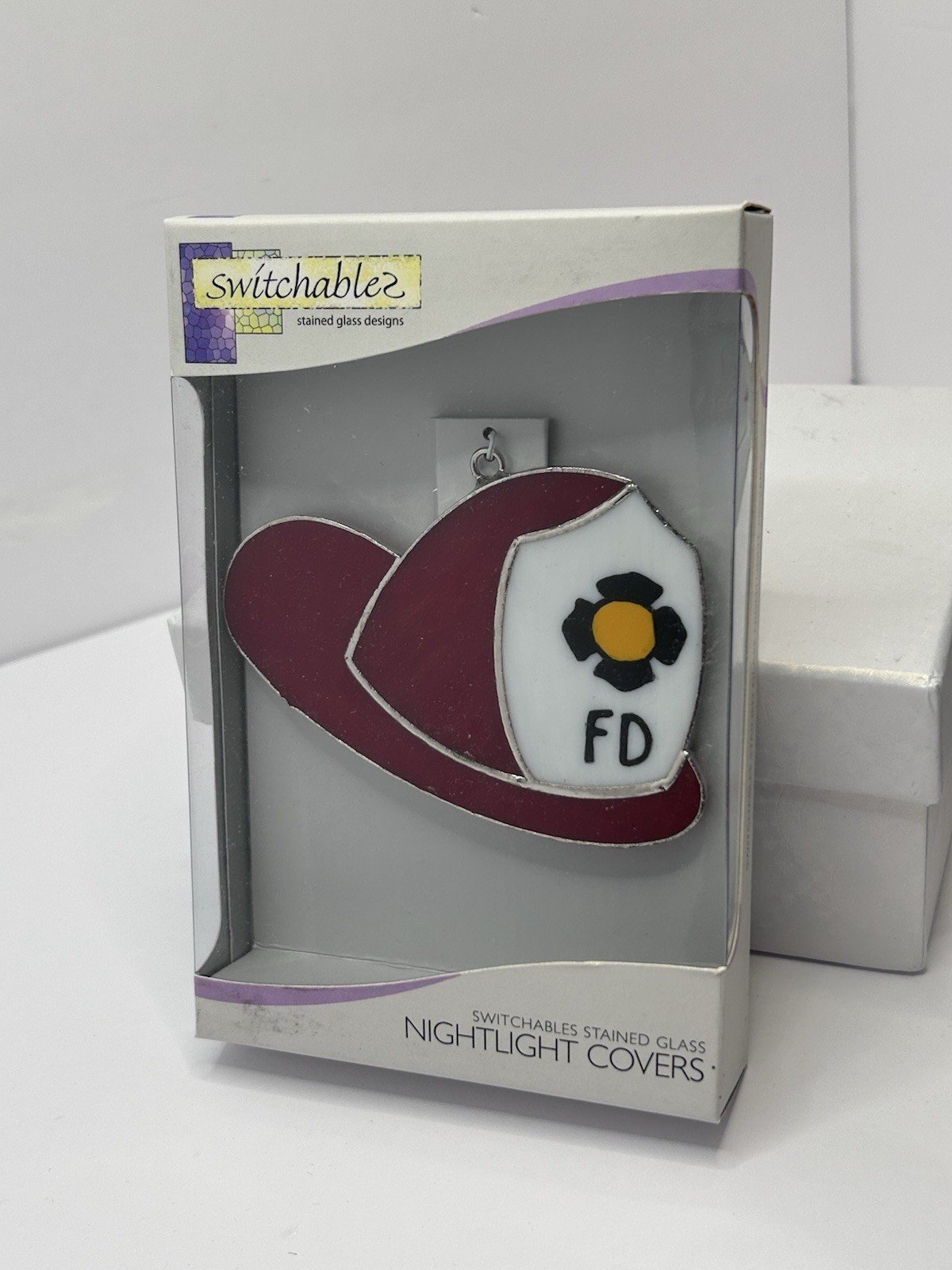 FIREHAT  Stained Glass Switchables Nightlight Cover New In Box