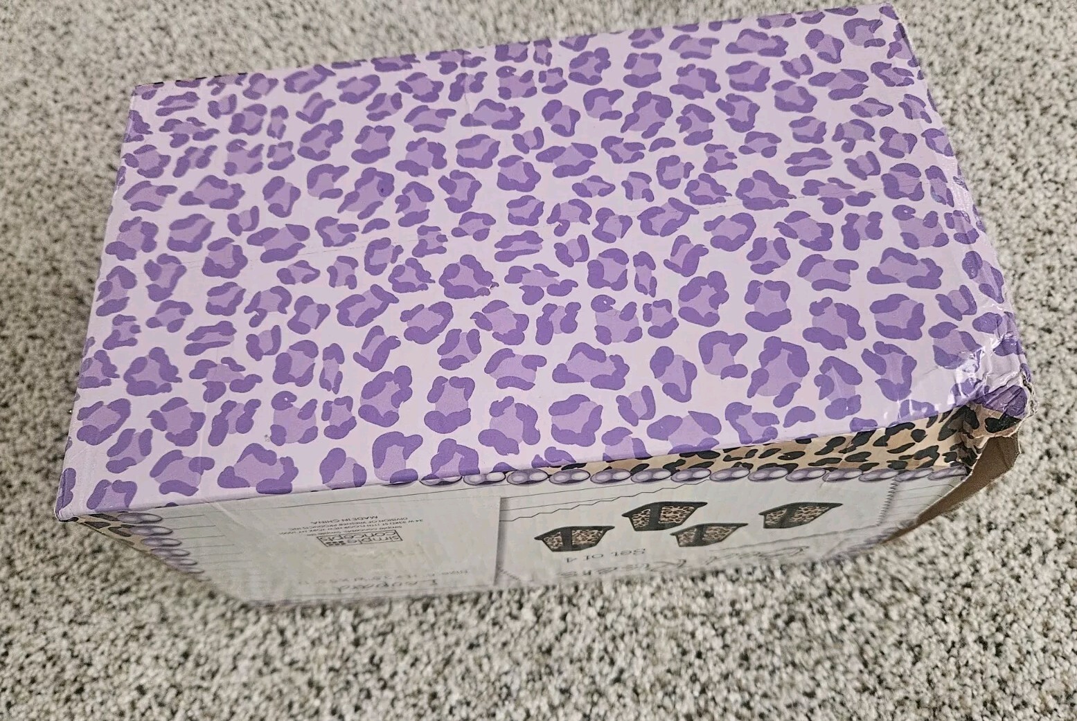 Bed Risers LEOPARD Storage Organization Durable LEOPARD 4-Pack 6 Inch Bed Risers