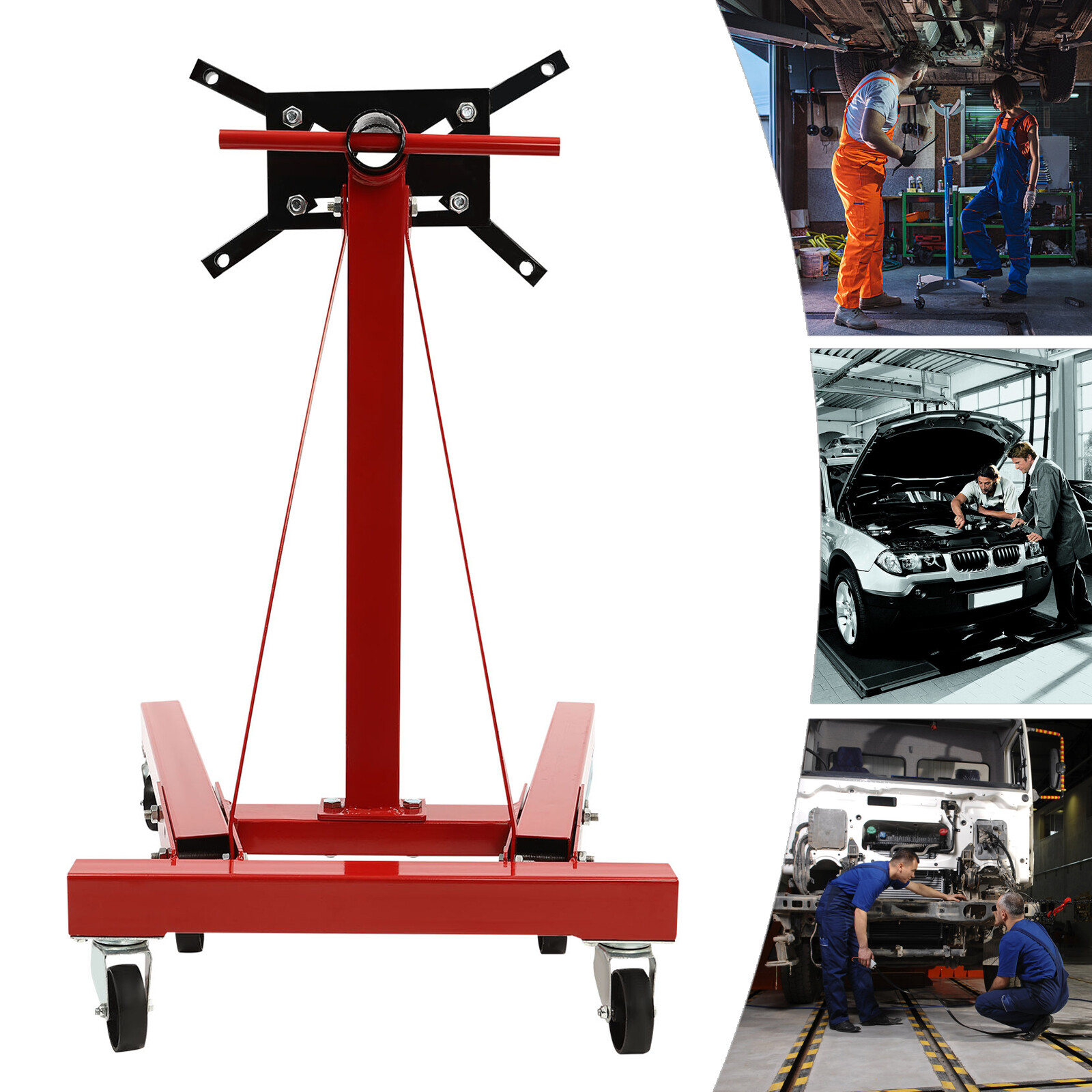 2000 lbs Folding Engine Stand Foldable Rotating Engine Holder Heavy Duty 360°