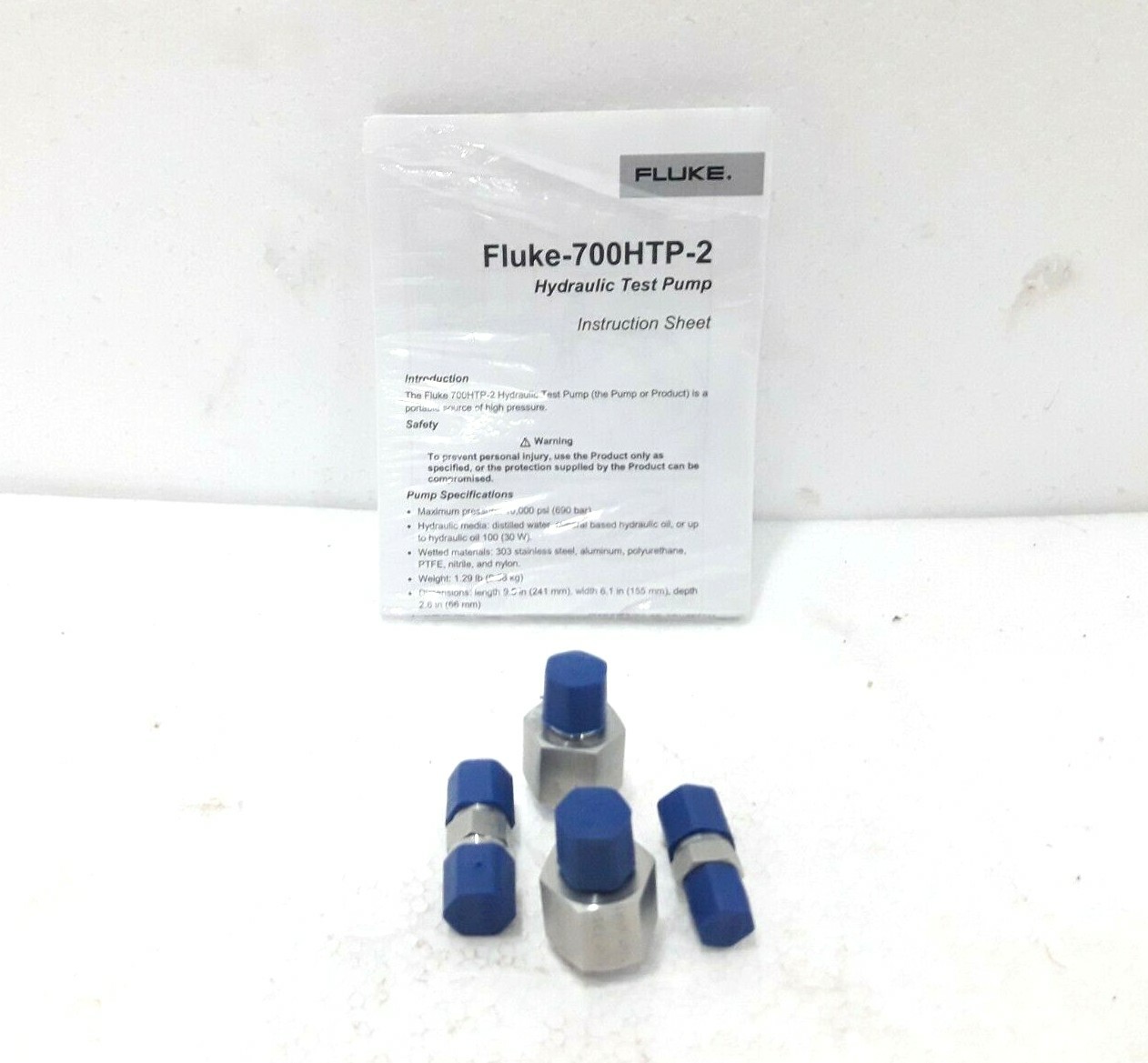 Fluke-700HTP-2 Hydraulic Test Pump Accesories #NEW