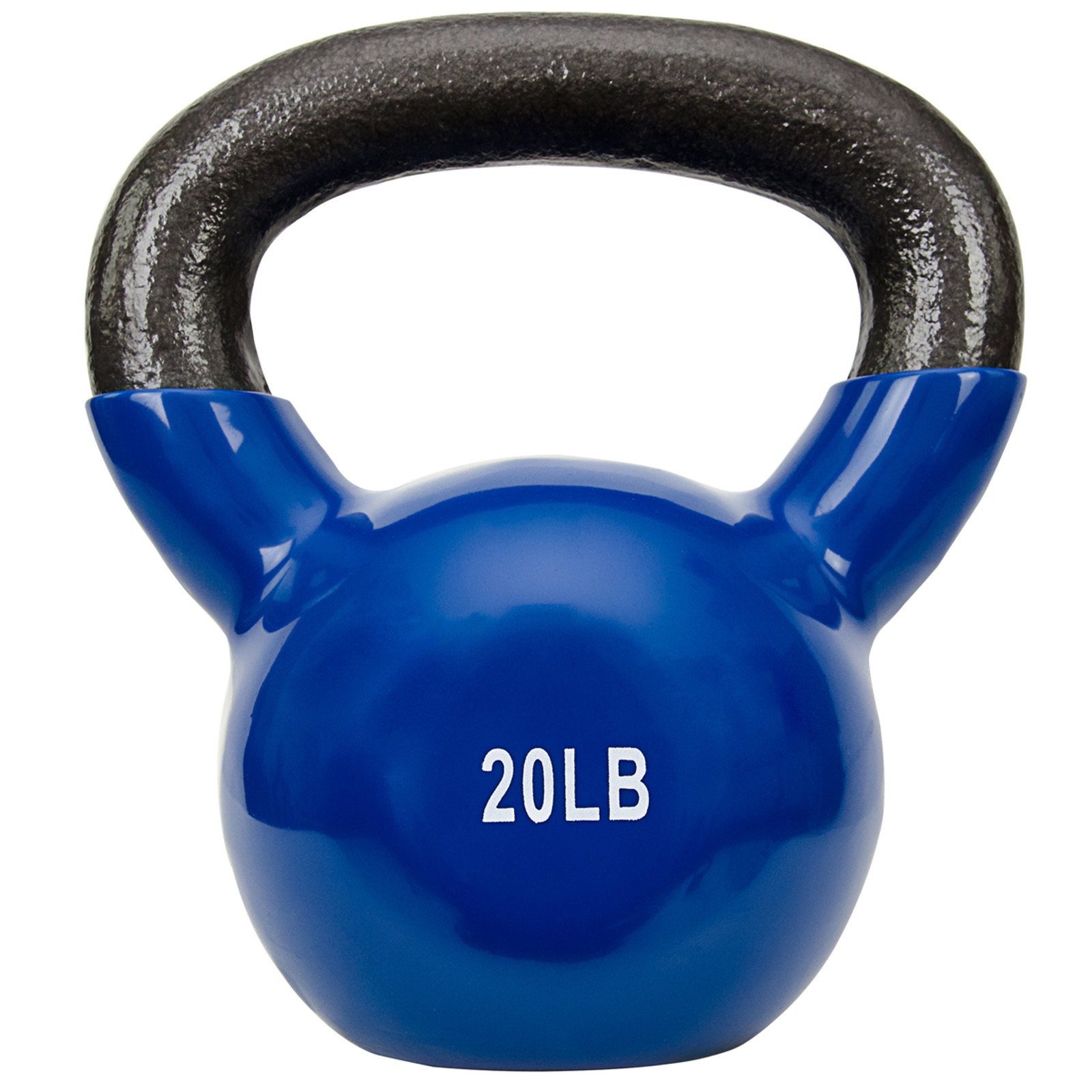20 LB Kettlebell Vinyl Coated Weight for Full Body Workout, Squats, Strength
