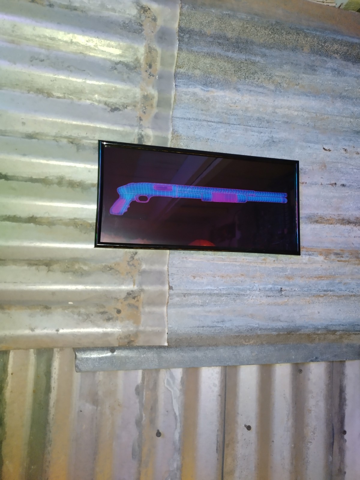 Neon Pistol Grip Shotgun Art Print By Neon Nicho Underground Street Art