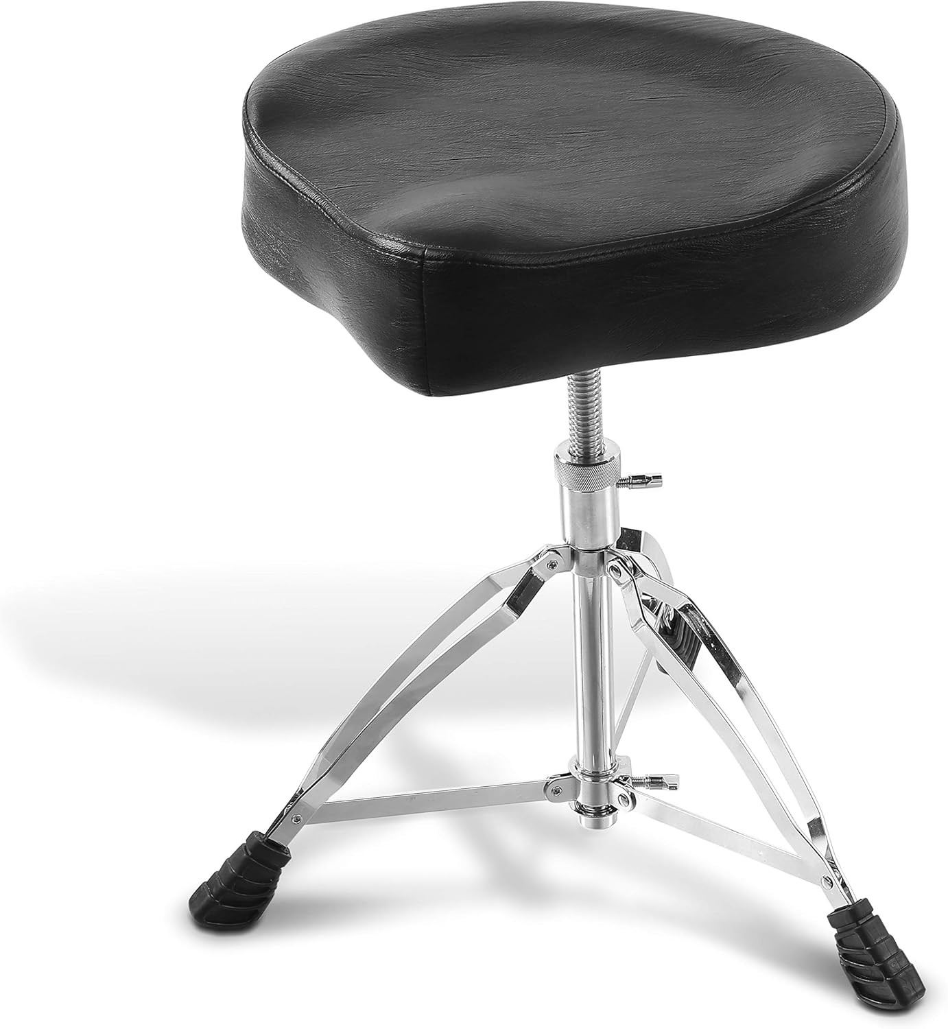 Adjustable Drum Stool - Portable Drum Guitar Instrument Seat with Double-Braced