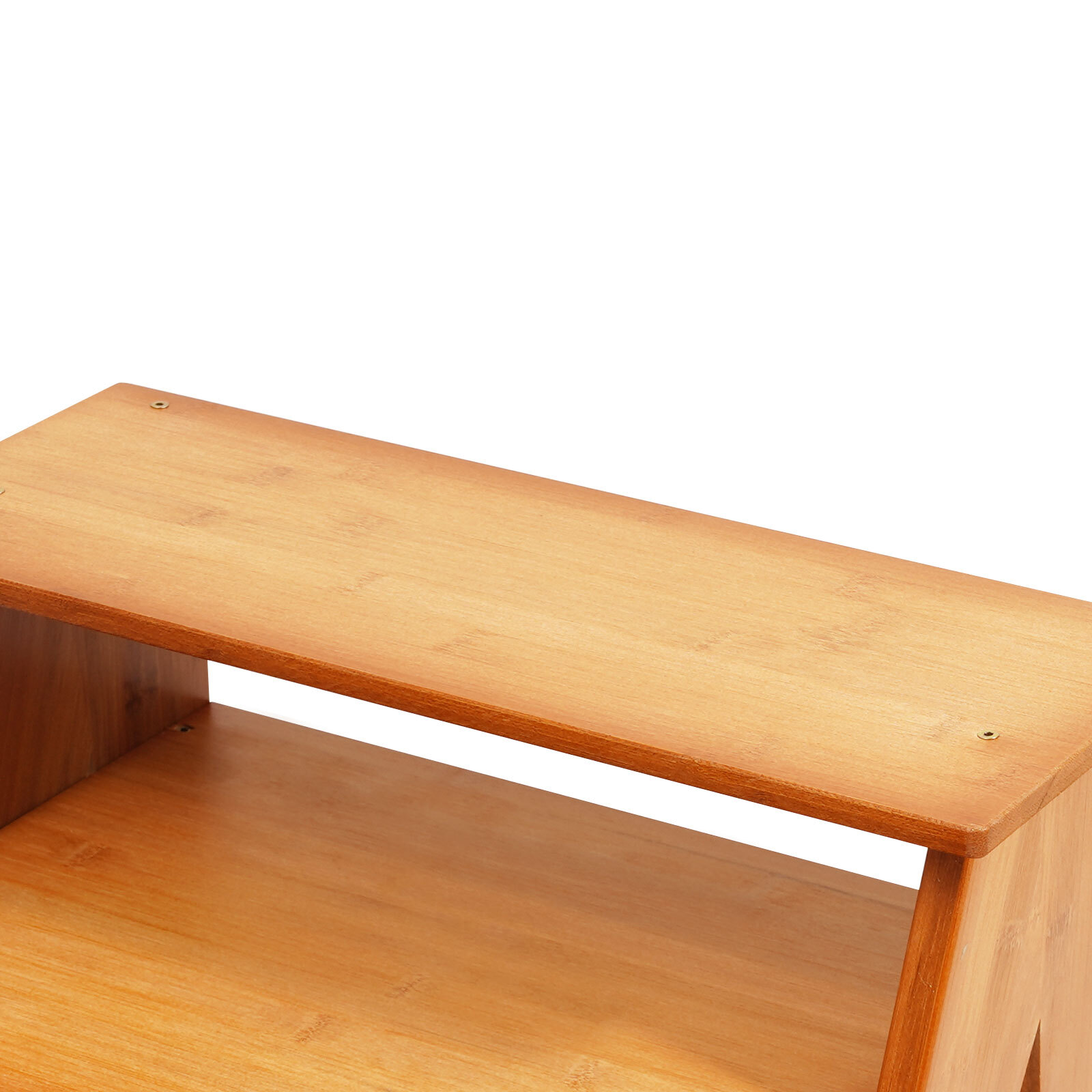 Bamboo Bedside Table, Trapezoidal Sofa Side Table, Bedside Table with Drawer