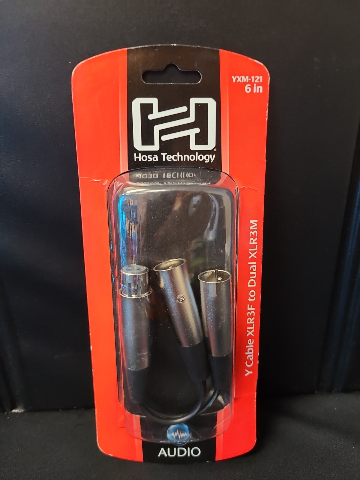 Hosa YXM-121 Y Cable, XLR3F to Dual XLR3M, 6 in Brand New