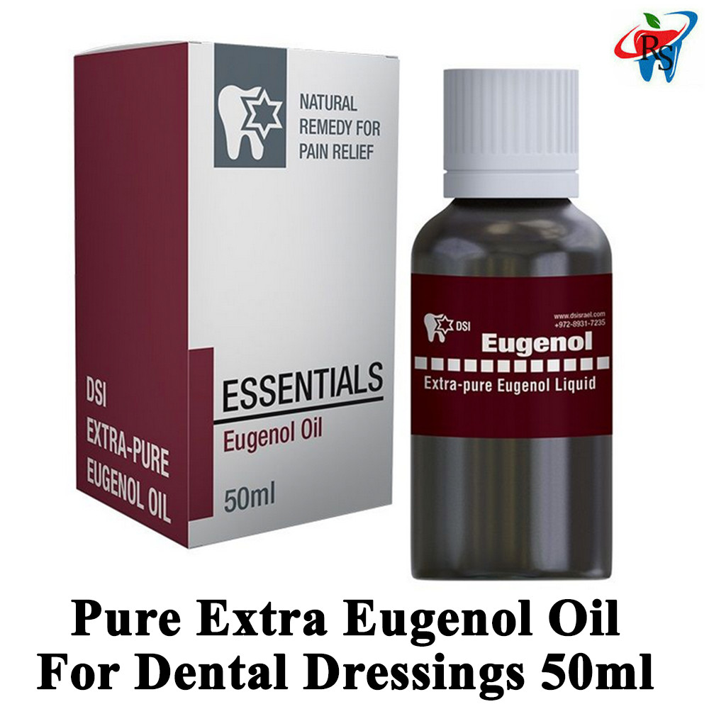 Pure Extra Eugenol Oil for Dental Dressings 50ml Liquid Cloves Plastic Dropper