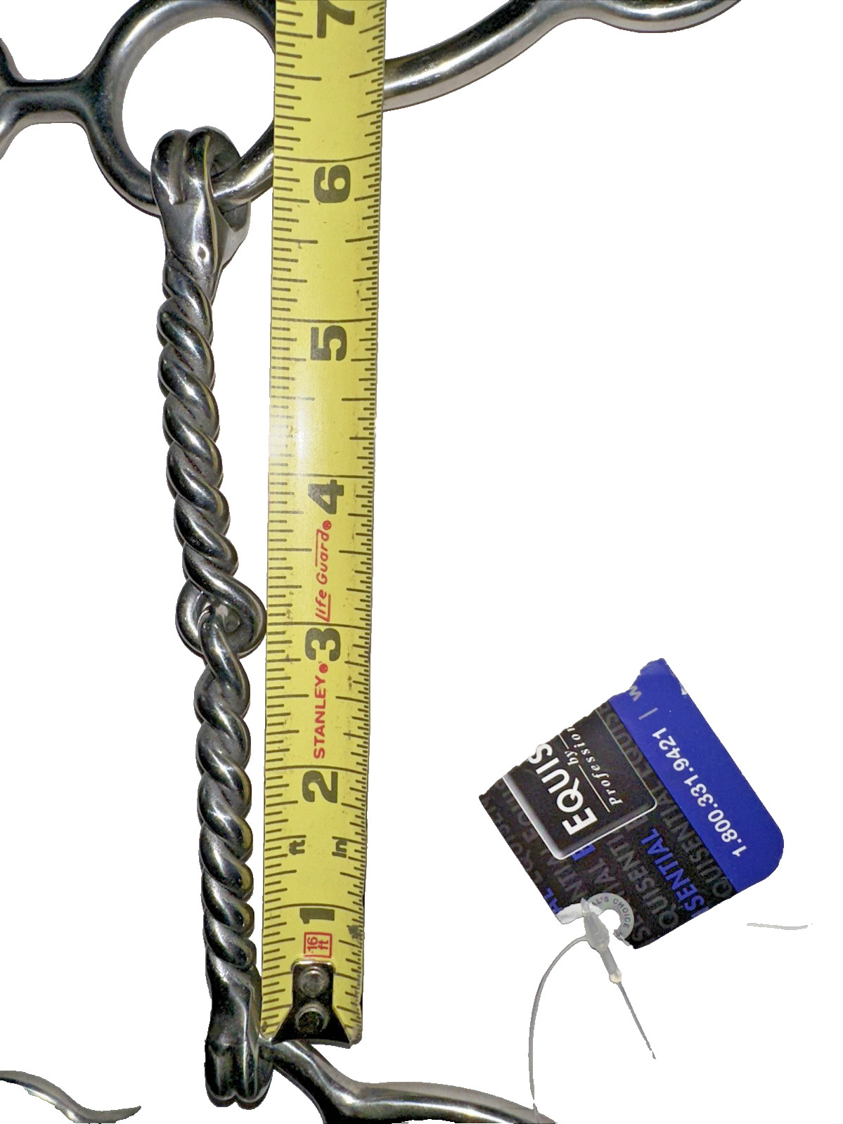 Equisential Performance Long Shank Bit, Twisted Wire Snaffle, NWT