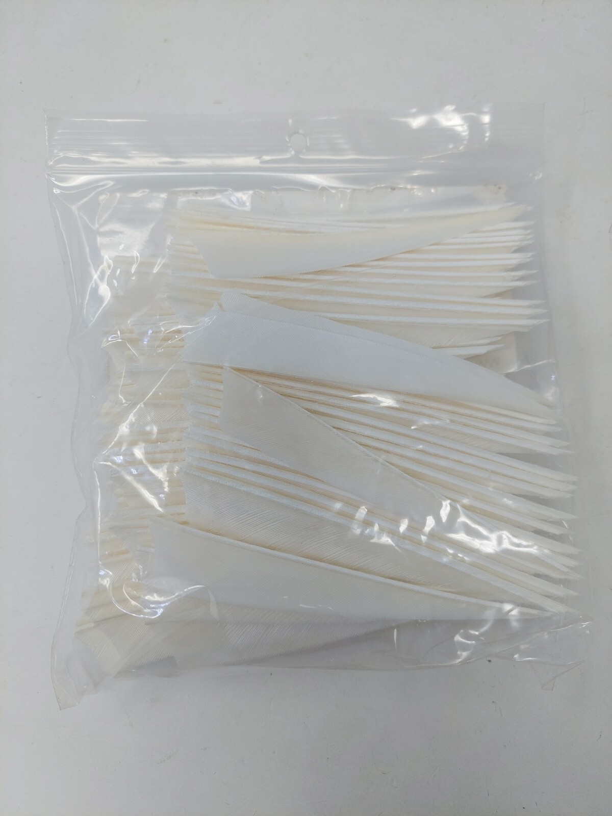 100pk Gateway Feathers 4" Right Wing: Shield Flo. Florescent White 400RSSFW-100