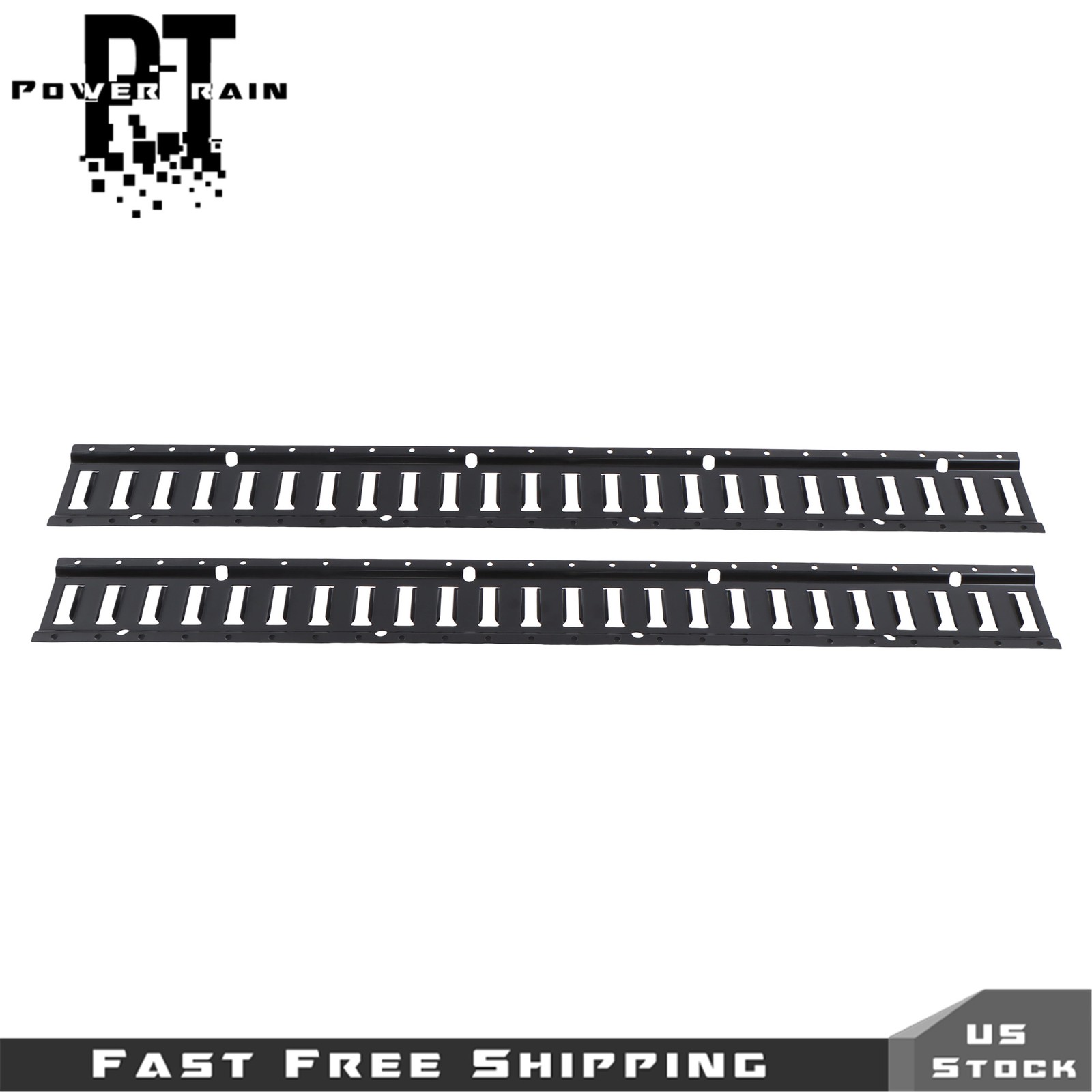 For Cargo Trailers Power Coated E-Tracks 2 Pack 4' E Tie Down Rail Kit