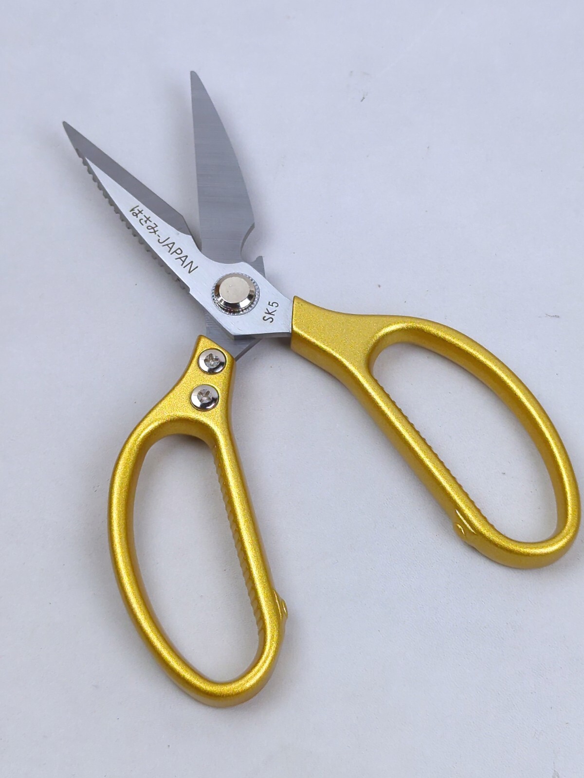 Multi-Function KITCHEN SCISSORS/SHEARS, Heavy Duty, JUMBO Size, GOLD Handle, SK5