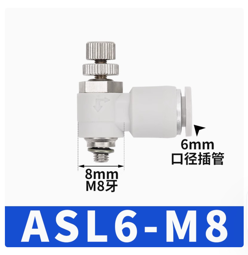 5PC NEW AirTac Throttle valve Governing valve ASL6-M8 #LL