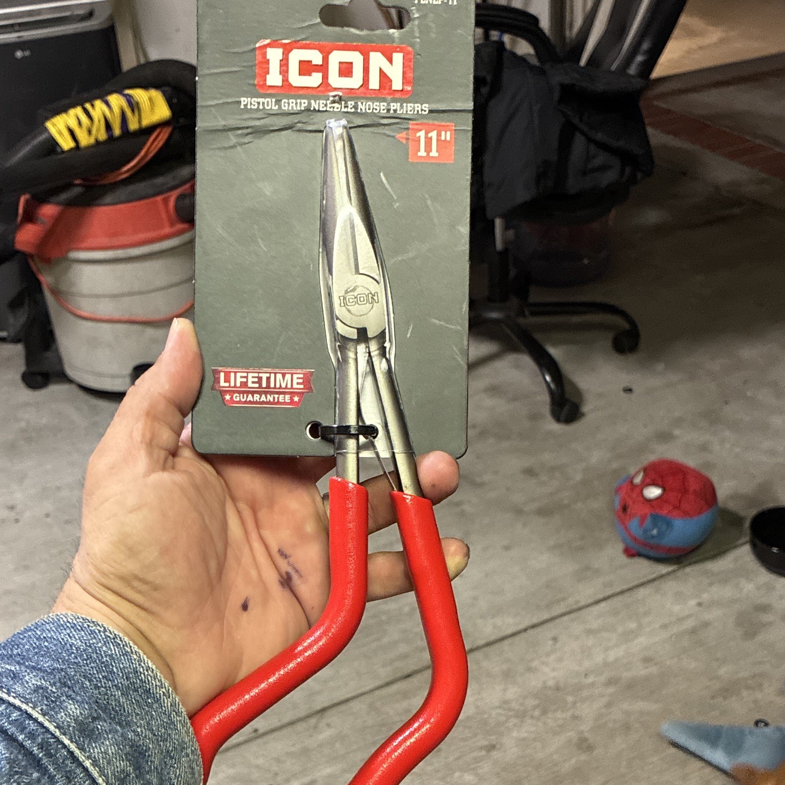 NEW ICON 11” in. Long Reach Pistol Grip Needle Nose Pliers PLNLP-11 59804