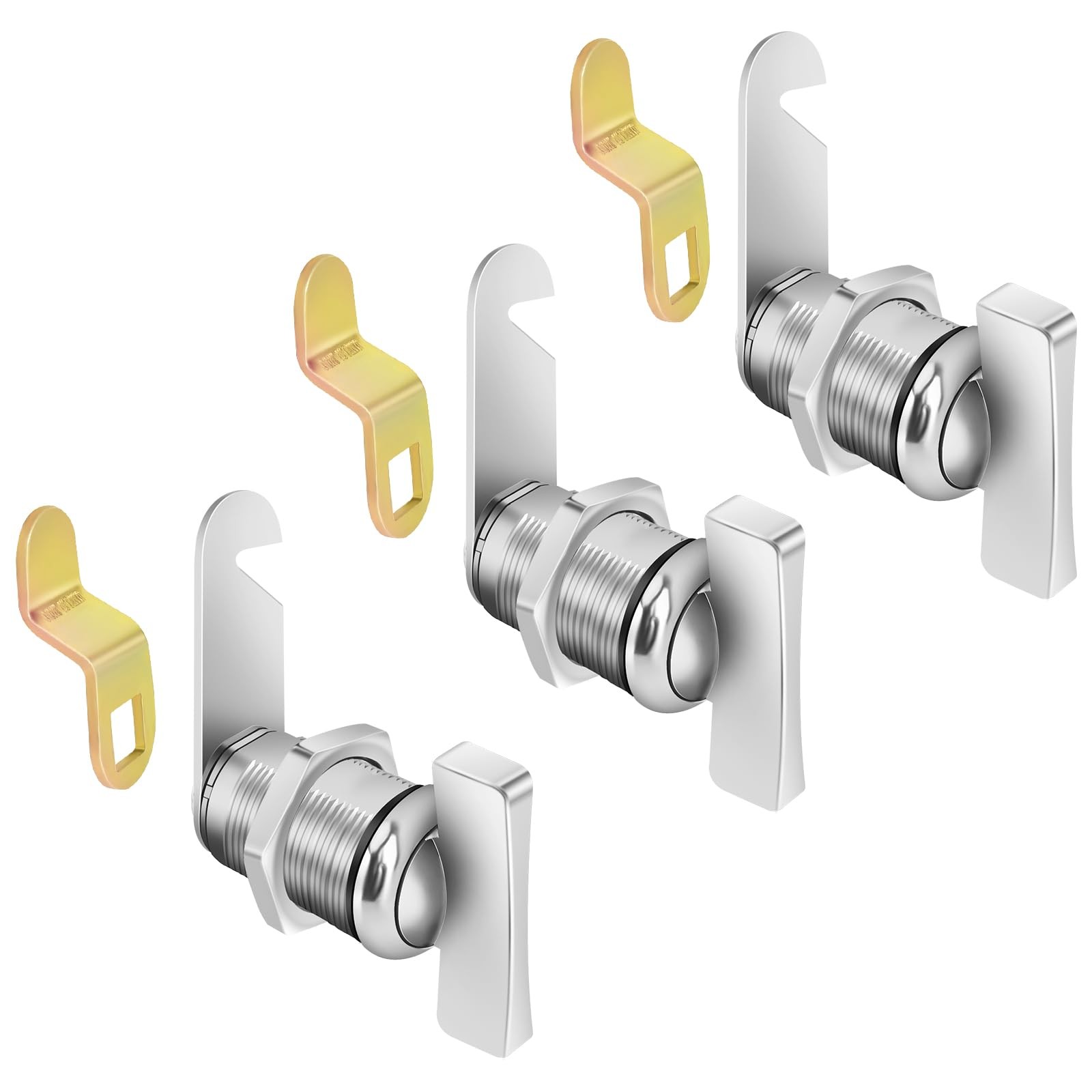 Sartatue 1-1/8" 3Pcs RV Locks for Storage Door, Compartment Door, Thumb Opera...