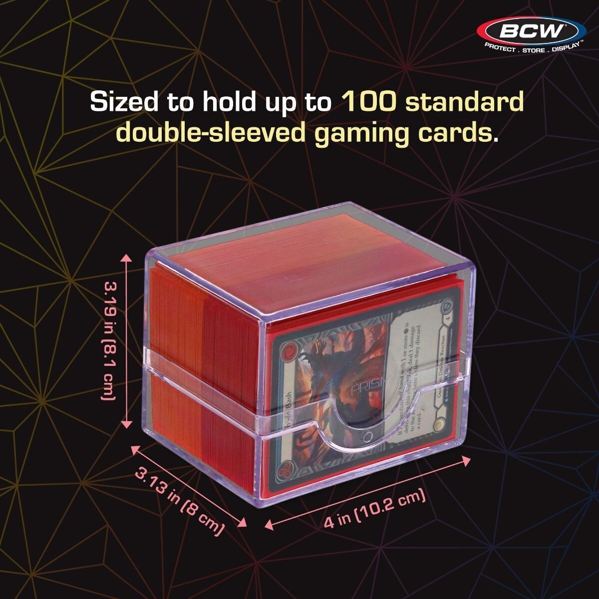 1 BCW Infra Red Matte Prism Deck Case