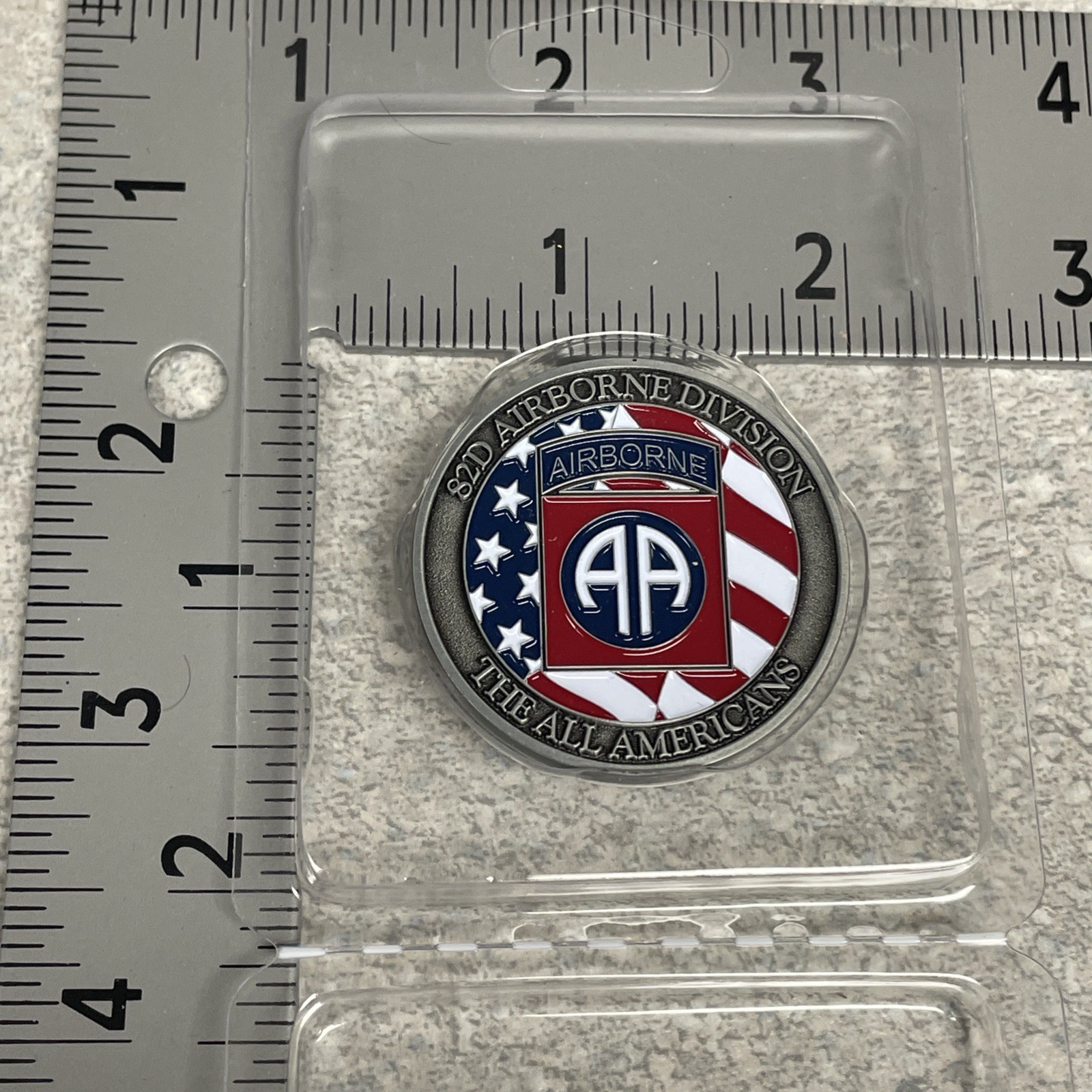 Coin 82nd Airborne Color Challenge Coin With Case Brand New