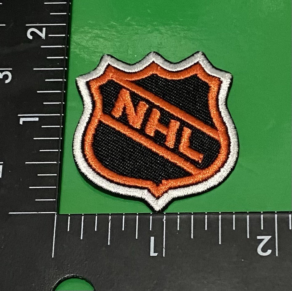 NHL Dark Orange  IRON ON PATCH 🥅 🏒 Small Unbranded USA SELLER 🇺🇸