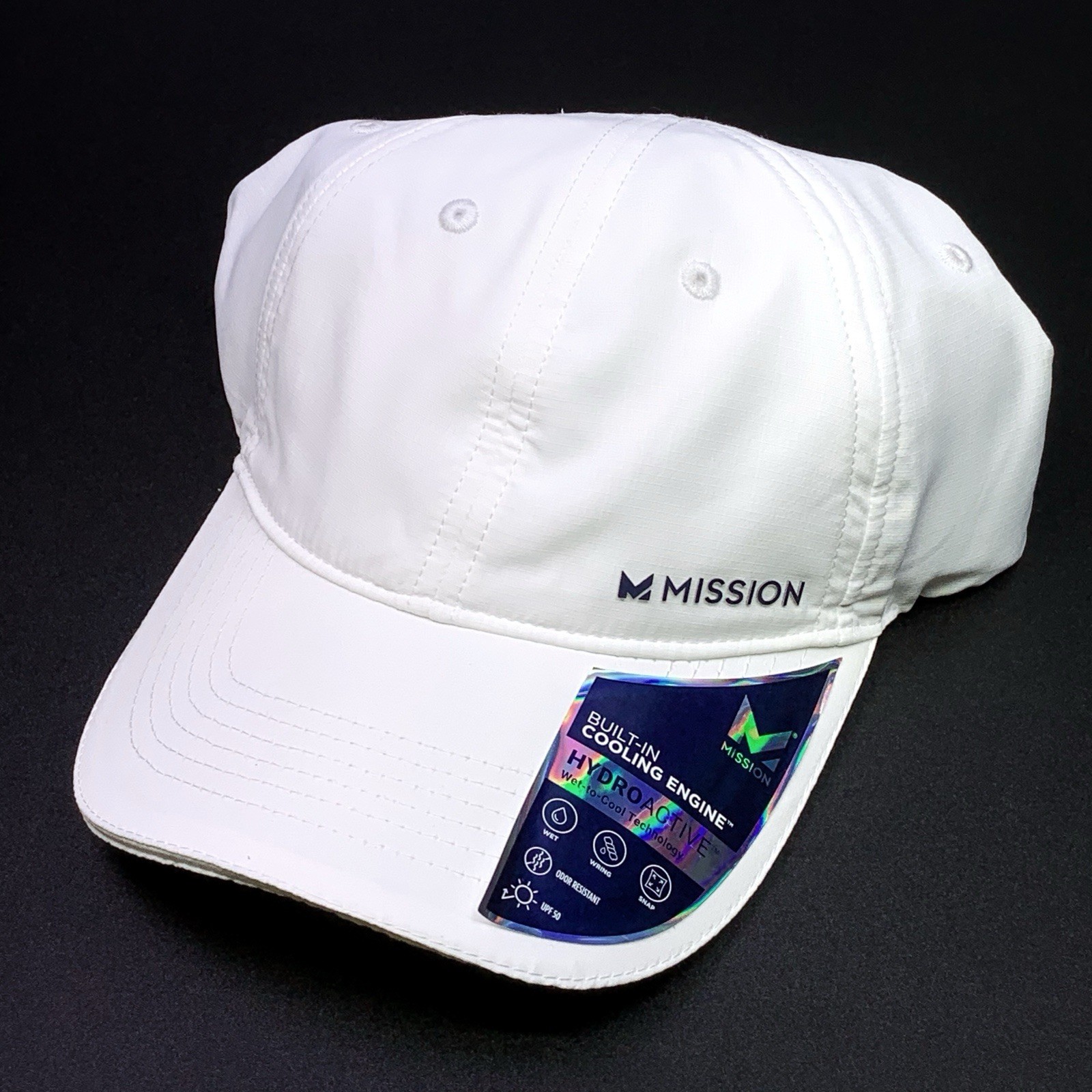 Cooling UPF Performance Hat White Unisex One Size Sweat & Water Activated NEW!