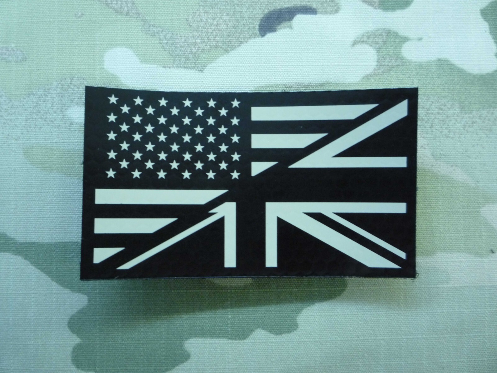 UK / US FRIENDSHIP IR MB AND TAN SOLAS3 PATCH 3.5"X2" W/VELCRO® BRAND FASTENER