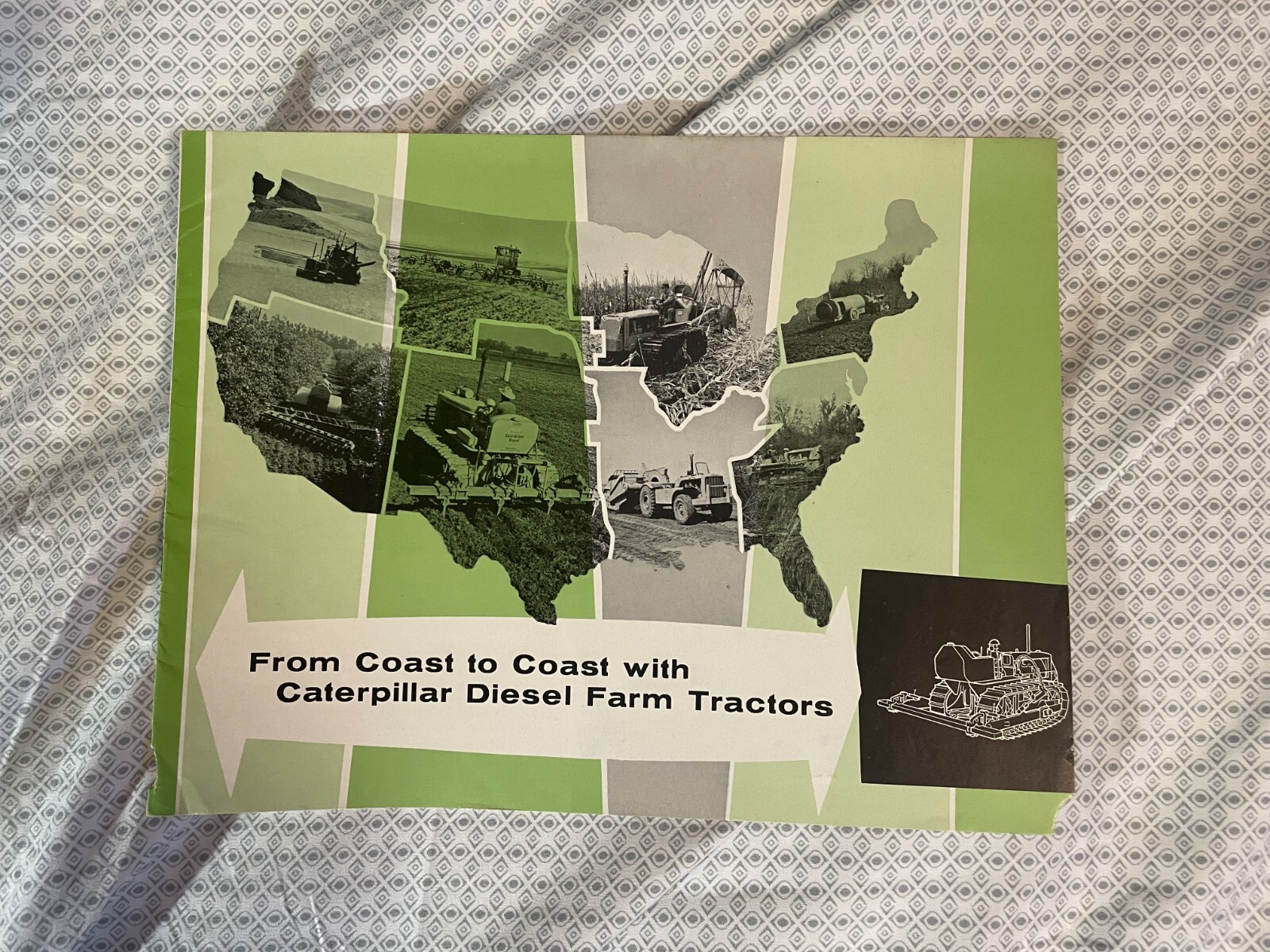 Caterpillar From Coast to Coast Diesel Farm Tractors Brochure 1960's Vintage