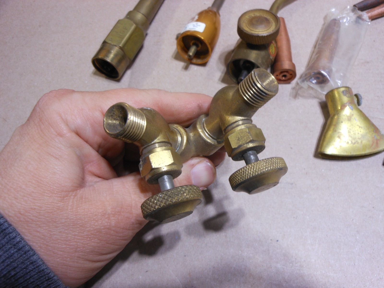 Lot of Torch Soldering Welding Parts Tips Valves - See pics