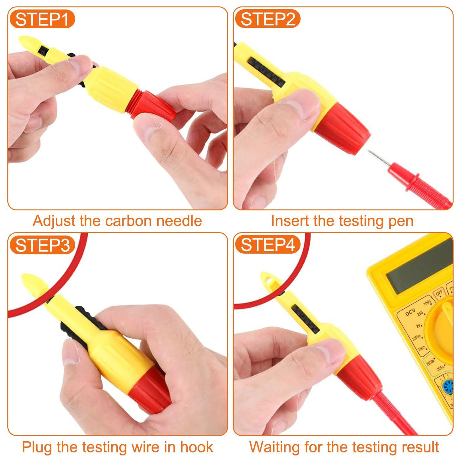 4Pcs Wire Piercing Probe, Insulation Piercing Clip Set Wire Piercing Tool for Mu