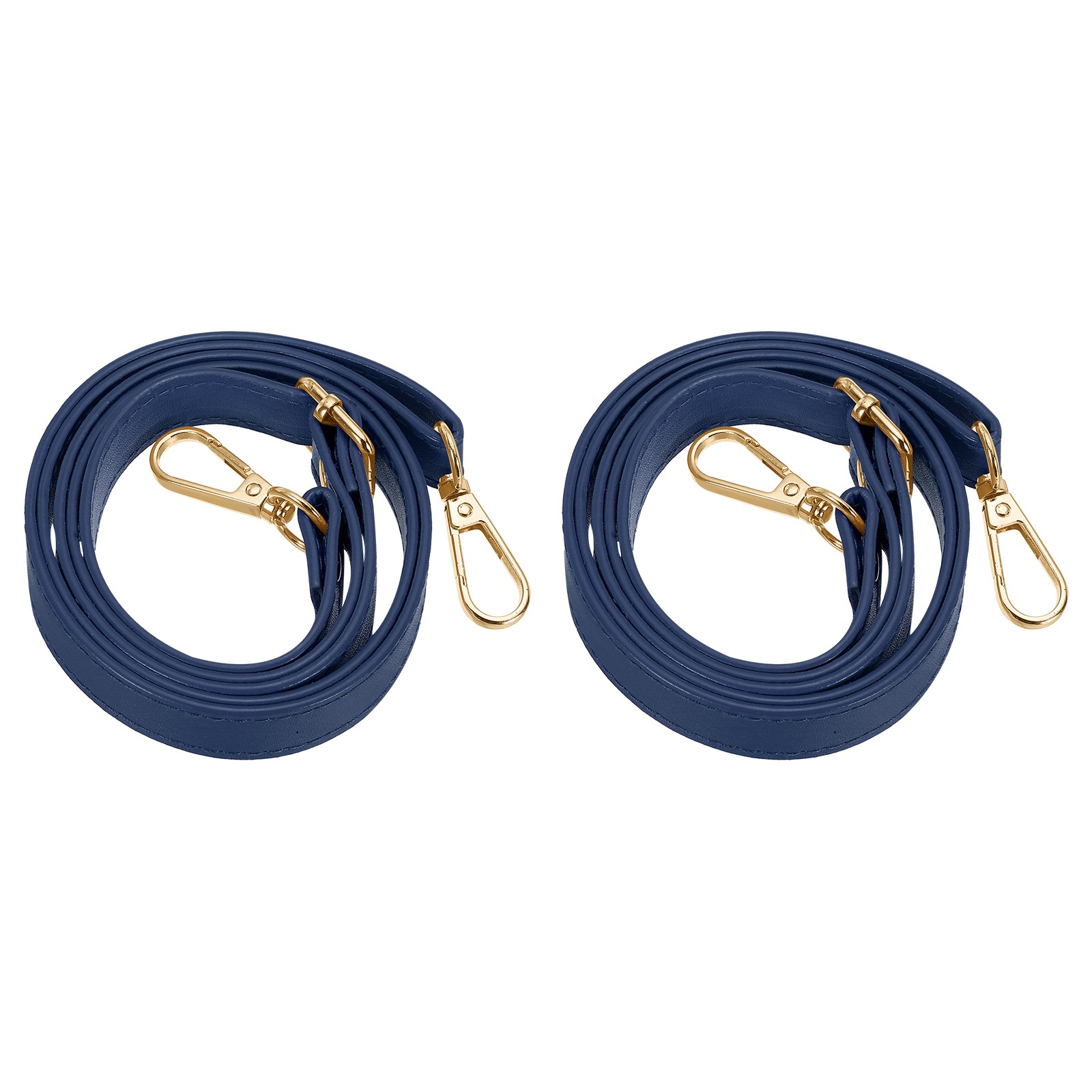 51" Leather Purse Strap Replacement Silver Buckle for Handbag(2 Pack, Dark Blue)