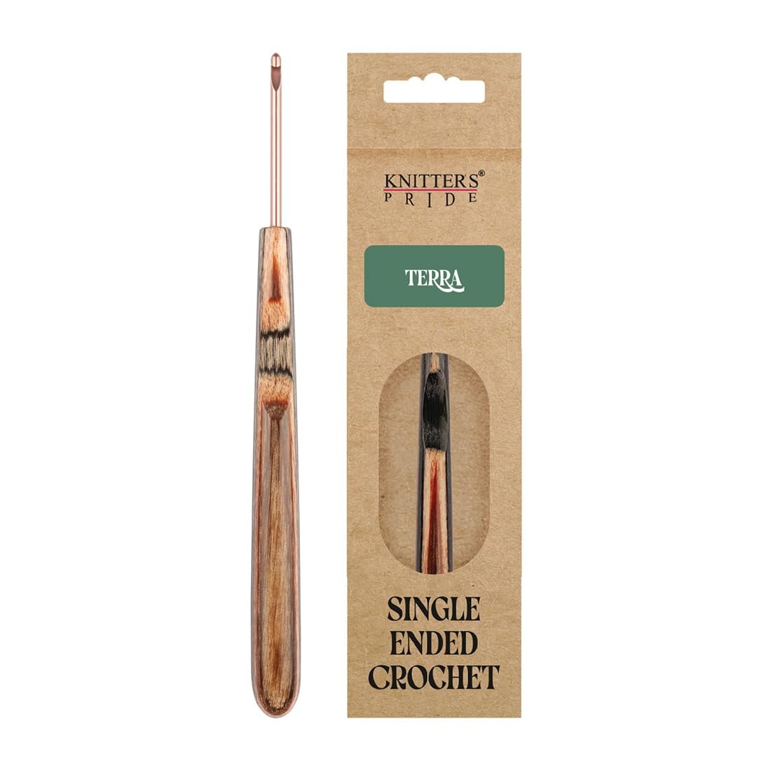 Knitters Pride Terra Single Ended Crochet Hook US Size D 3.25mm Craft Yarn